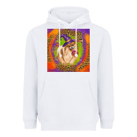 White Halloween Pomeranian Dog Heavyweight Hoodie - LillyAllenDesigns