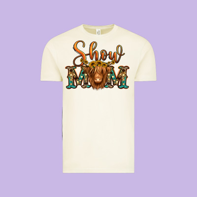 Show Mom Long Haired Cow Vintage Tee Designed By Jasminsmagicworld