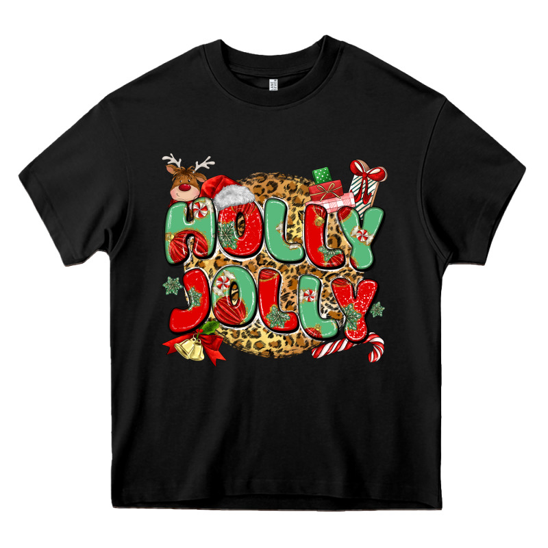 Holly Jolly Christmas Heavy Core Tee by MaliasSmallBusiness | Teevron