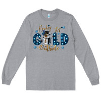 Heather Grey baby its cold outside Long Sleeve Tee - CowGirlArtShop