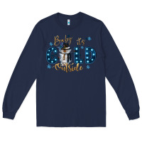 Navy baby its cold outside Long Sleeve Tee - CowGirlArtShop