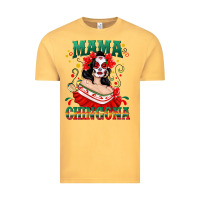 Vintage Mustard Mama Chingona Skull Vintage Tee - texasbilliewilder