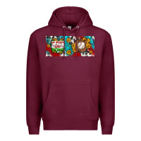 Burgundy no place like home baseball Premium Hoodie - BundleAndBundleShop