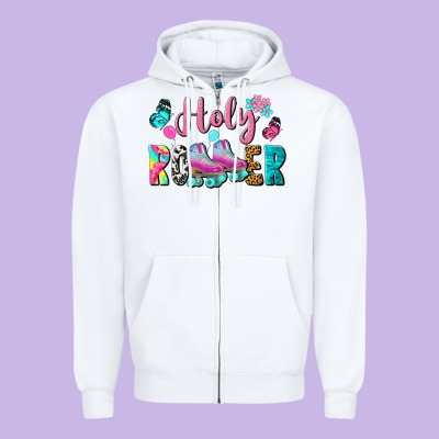 Holy Roller Zipper Hoodie Designed By Bundleandbundleshop
