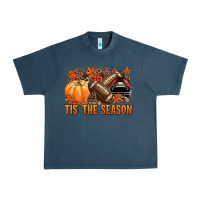 Midnight Navy Tis' the season Football and maroon helmet Urban Heavy Tee - NancyCooperArtShop