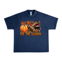 Navy Tis' the season Football and maroon helmet Urban Heavy Tee - NancyCooperArtShop