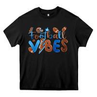 Black football vibes Heavy Core Tee - MaliasSmallBusiness