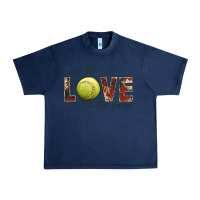 Navy softball love of the game Urban Heavy Tee - JahusDesignShop