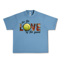 Pebble Blue softball love of the game Urban Heavy Tee - JahusDesignShop