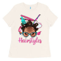 Bone Afro Bantu Knots Hairstyles Messy Bun With Clasp Bbs Ladies Tee - BundleAndBundleShop