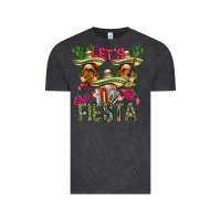 Vintage Black Let's Fiesta with gnomes Vintage Tee - NancyCooperArtShop