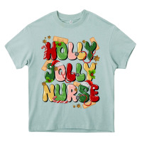 Arona holly jolly nurse Heavy Core Tee - MaliasSmallBusiness