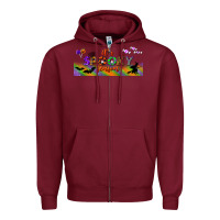 Burgundy it's spooky season libbey glass Zipper Hoodie - BundleAndBundleShop
