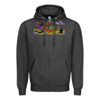 Charcoal Heather it's spooky season libbey glass Zipper Hoodie - BundleAndBundleShop
