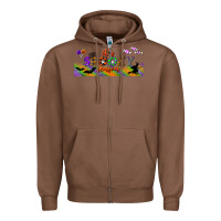 Chestnut it's spooky season libbey glass Zipper Hoodie - BundleAndBundleShop