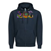 Navy it's spooky season libbey glass Zipper Hoodie - BundleAndBundleShop