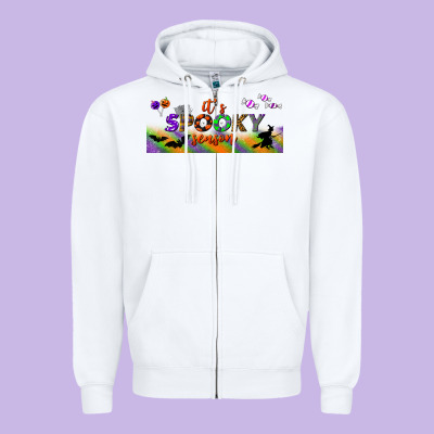 It's Spooky Season Libbey Glass Zipper Hoodie Designed By Bundleandbundleshop