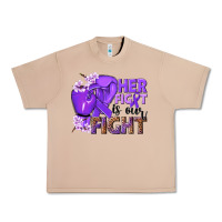 Burro Her fight is our fight purple ribbon Urban Heavy Tee - NancyCooperArtShop