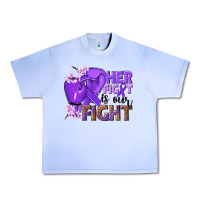 Grape Ice Her fight is our fight purple ribbon Urban Heavy Tee - NancyCooperArtShop