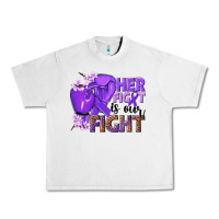 Lunar Rock Her fight is our fight purple ribbon Urban Heavy Tee - NancyCooperArtShop