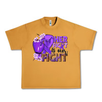 Peanut Butter Her fight is our fight purple ribbon Urban Heavy Tee - NancyCooperArtShop