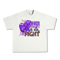 Pistachio Her fight is our fight purple ribbon Urban Heavy Tee - NancyCooperArtShop