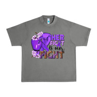 Tornado Her fight is our fight purple ribbon Urban Heavy Tee - NancyCooperArtShop