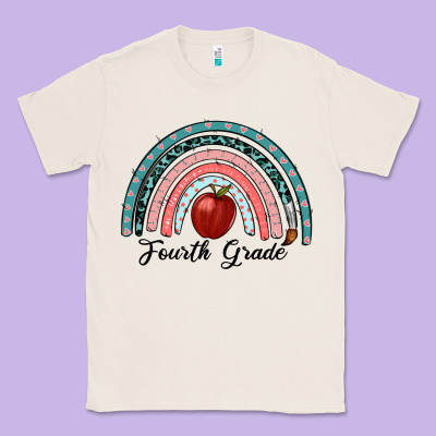 Fourth Grade Rainbow Classic Tee Designed By Ranaportraitstore