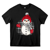 Black grey christmas snowman Heavy Core Tee - JahusDesignShop