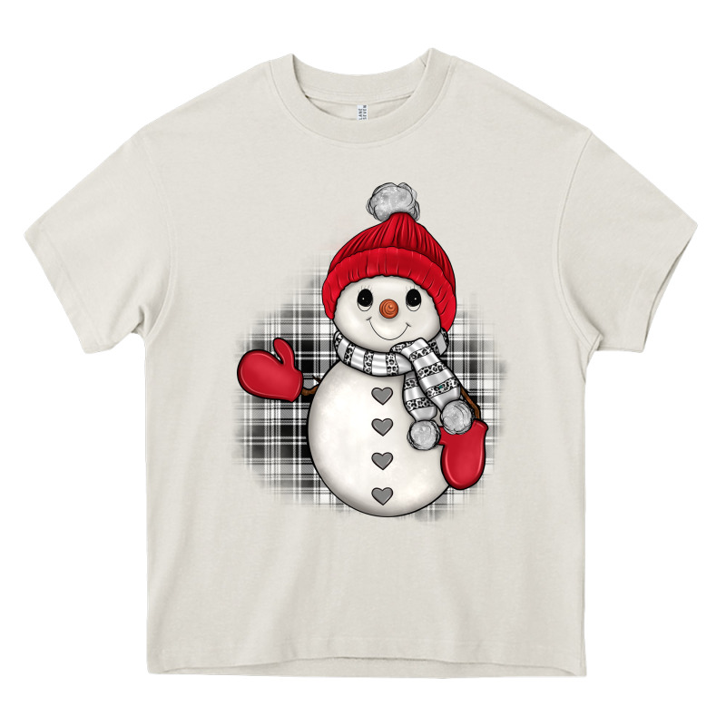 Grey Christmas Snowman Heavy Core Tee by JahusDesignShop | Teevron