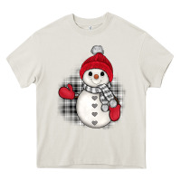 Cream grey christmas snowman Heavy Core Tee - JahusDesignShop