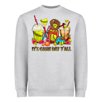 Heather Grey It's Game Day Y'all Softball Coffee Cups Heavyweight Sweatshirt - FaDigitalArtStudio