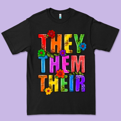 They Them Their Pride Lgbtq Premium Tee Designed By Bundleandbundleshop