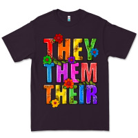 Plum They Them Their Pride LGBTQ Premium Tee - BundleAndBundleShop