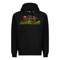Black christmas vibes libbey glass Premium Hoodie - BundleAndBundleShop