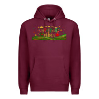 Burgundy christmas vibes libbey glass Premium Hoodie - BundleAndBundleShop