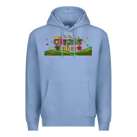 Colony Blue christmas vibes libbey glass Premium Hoodie - BundleAndBundleShop