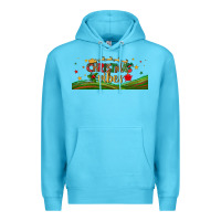 Ocean Blue christmas vibes libbey glass Premium Hoodie - BundleAndBundleShop