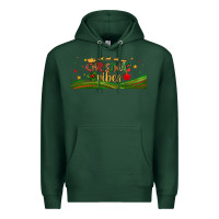 Sports Green christmas vibes libbey glass Premium Hoodie - BundleAndBundleShop