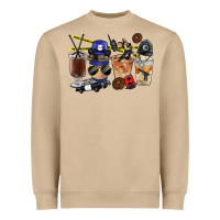Mushroom Police Coffee Cups Heavyweight Sweatshirt - FaDigitalArtStudio