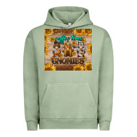 Pigment Oil Green coffee time gnomies Urban Hoodie - BarkalooDesign