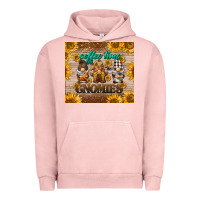 Pigment Salmon coffee time gnomies Urban Hoodie - BarkalooDesign