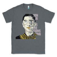 Charcoal Heather RBG Ruth Bader Ginsburg Women Belong In All Places Classic Tee - Bettercallsaul