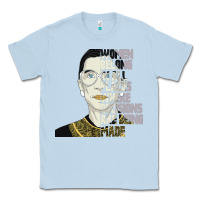 Dusty Blue RBG Ruth Bader Ginsburg Women Belong In All Places Classic Tee - Bettercallsaul