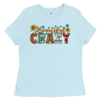 Baby Blue Western Beautiful Crazy Ladies Tee - BundleAndBundleShop