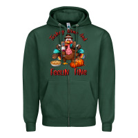 Sports Green turkey wine and feelin fine Zipper Hoodie - BundleAndBundleShop
