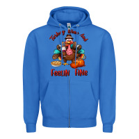 True Royal turkey wine and feelin fine Zipper Hoodie - BundleAndBundleShop