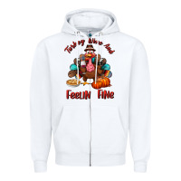 White turkey wine and feelin fine Zipper Hoodie - BundleAndBundleShop