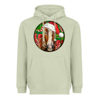 Matcha Belgian Horse  Christmas Heavyweight Hoodie - LillyAllenDesigns