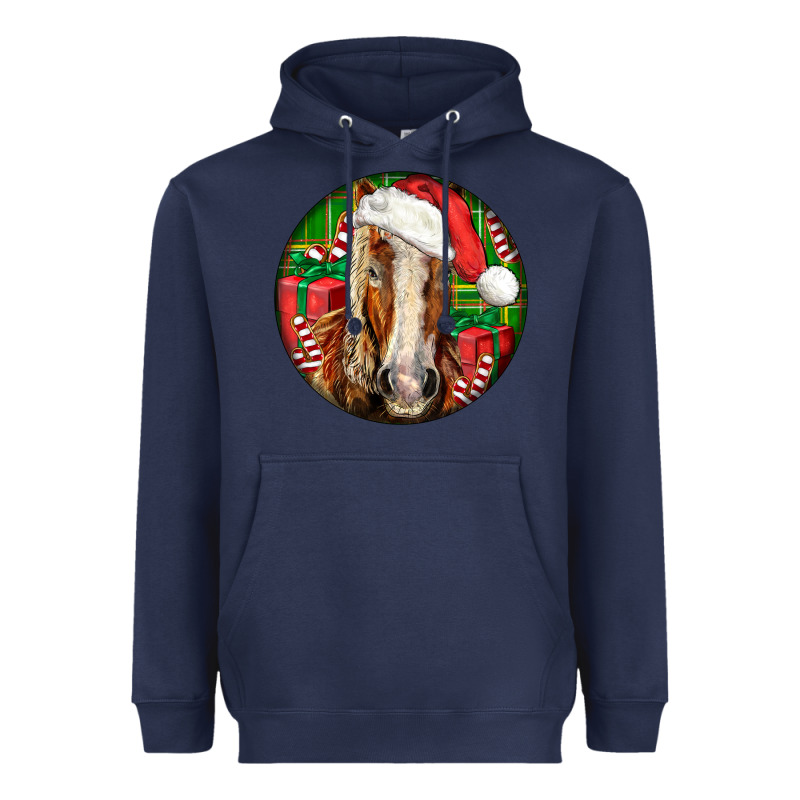 Belgian Horse  Christmas Heavyweight Hoodie by LillyAllenDesigns | Teevron